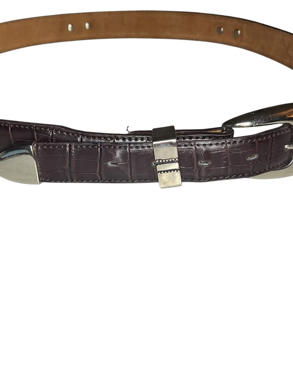 Vintage Silver Concho Maroon Leather Belt Western Cowgirl‎ Rodeo USA 42 Large